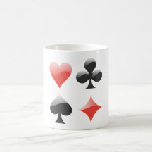 Spielkarten Farben playing cards suits Kaffeetassen