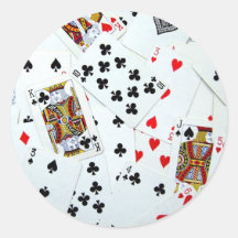Spielkartespiele Runder Sticker