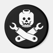 Spielzeug-Totenkopf mit gekreuzter Knochen Kühlschrankmagnet