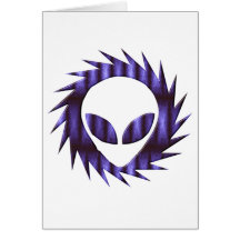 Spikey alien-Gruß-Karte