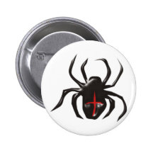 Spinne Schwarze Witwe Buttons