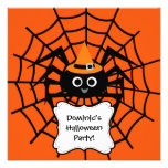 Spinnen-Netz-Halloween-Party-Einladung
