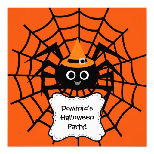 Spinnen-Netz-Halloween-Party-Einladung