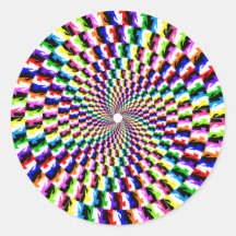 Spiralen-Aufkleber des Regenbogen-KC-135