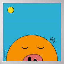 spiritual pig - meditation posterdruck