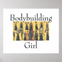 SPITZENBodybuildings-Mädchen Plakat