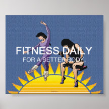 SPITZENFitness täglich Plakatdruck