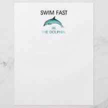 SPITZENSchwimmen-Delphin fasten Flyer Druck