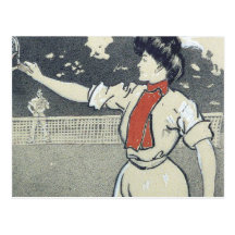 SPITZENtennis-Mädchen Postkarte