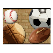 Sport Al-Stern, Basketball/Fußball/Fußball Postkarten