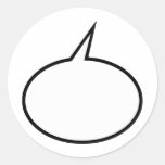 Sprache-Ballon Runder Sticker