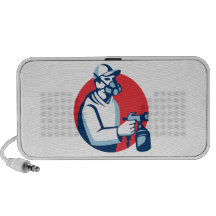 Spray-Maler-Sprühfarben-Gewehr Retro Notebook Lautsprecher