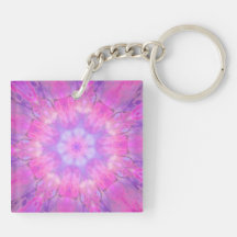 Spring Flowers Fractal art Keychains