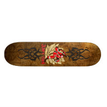 Springen Sie und drehen Sie Skateboard-Affen Skateboardbretter