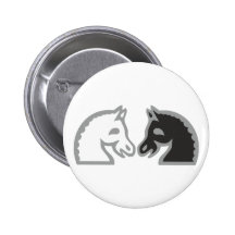 Springer schwarz weiss knight black white anstecknadelbutton