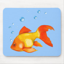 Sprudelt der Goldfisch Mousepad