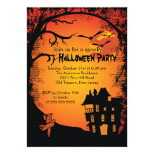 Spuk Haus-Halloween-Party-Einladungen