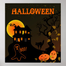 Spuk Haus-Halloween-Plakat
