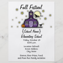 Spuk Schoolhouse-Schulhalloween-Fall-Festival Flyer