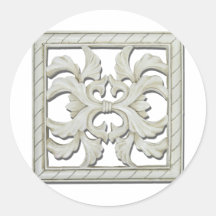 SquareDecorativeTile112810 Runde Sticker