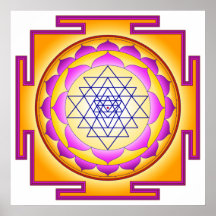 Sri Chakra Göttin Shri Lalitha Tripura Sundari Plakate