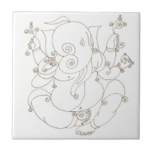 Sri Ganesha Keramikkacheln
