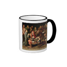 St. Diego von Alcala Nahrung gebend den Armen Kaffee Tassen