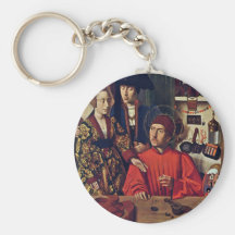 St. Eligius in seiner Goldschmied-Werkstatt, durch Schlüsselanhänger