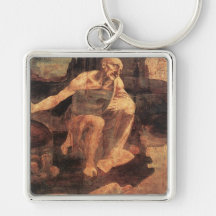 "St Jerome in den Wildnissen Schlüsselanhänger