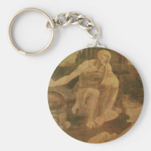 St Jerome in der Wildnis durch Leonardo da Vinci Schlüsselbänder