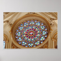 St Joseph Kathedrale - Buntglas-Fenster Plakatdrucke