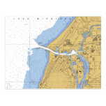 St Joseph, MI-Seehafen-Diagramm-Postkarte