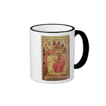St Luke, das auf dem Kopf eines Mannes, c.1400-30  Kaffeehaferl