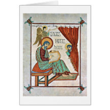 St Matthew durch Meister des Buches von Lindisfarn Grußkarte