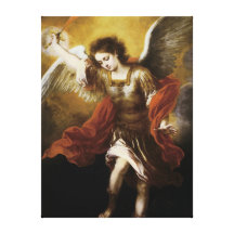 St Michael durch Murillo Galerie Falt Leinwand