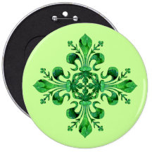 St Patrick glückliche Lilie Button