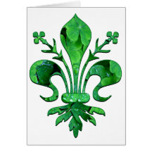 St Patrick glückliche Lilie Grußkarte