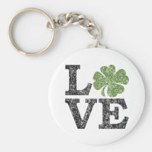 St Patrick Tag mit Liebe-Kleeblatt Schlüsselbänder