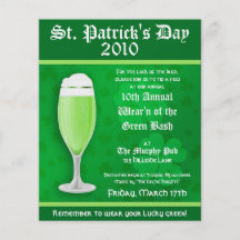 St Patrick Tagesereignis-Einladungs-Flyer