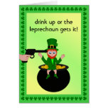 St Patrick Tagesgetränk herauf Gruß-Karte