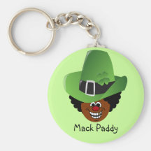 St Patrick Tageszuhälter-Art Mack Paddy Leprechuan Schlüsselanhänger
