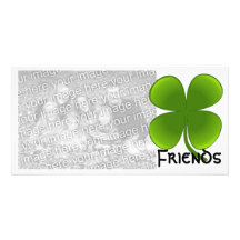 St Patrick TagSamrock 4 Blatt-Klee-Fotokarte