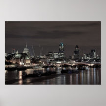 St Paul Kathedrale und die Stadt Poster