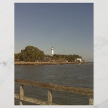 St Simon Insel-Leuchtturm Vollfarbige Flyer