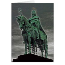 St Stephen brachte an einem Pferd an (1) Grußkarte