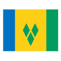 St. Vincent und die Grenadinen Flaggen-Postkarte postkarten