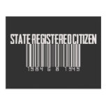 Staat registrierter Bürger Postkarte