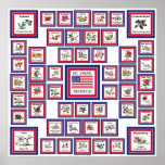 STAATS-BLUMEN WHITE/559 USA 50 POSTER