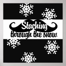 Staching durch den Schnee Posterdrucke