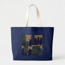Stadt beleuchtet Taschen-Tasche